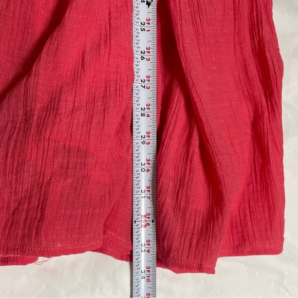 Tacera Pink A-Line Midi Skirt Tiered Resort - Picture 7 of 7